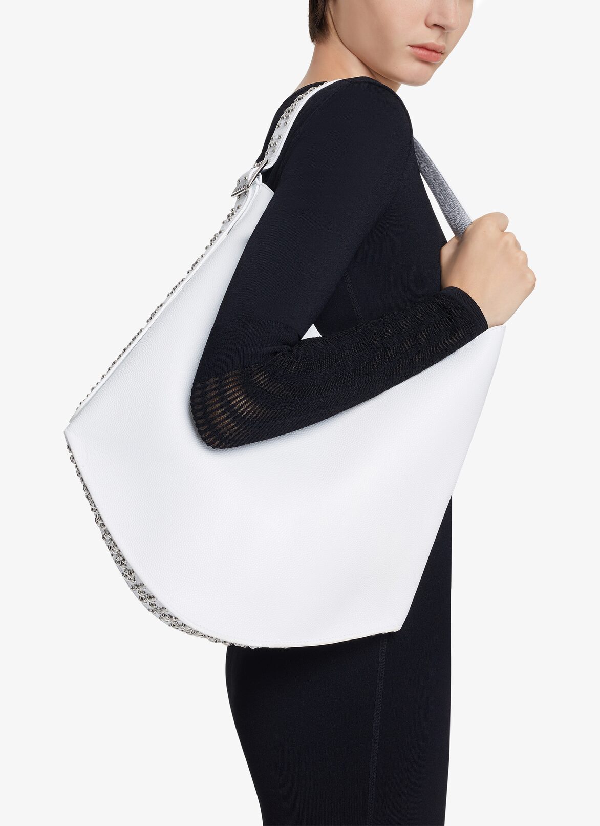 MEDIUM STUDDED GAIL BAG ALAÏA OPTIC WHITE MEDIUM STUDDED GAIL BAG